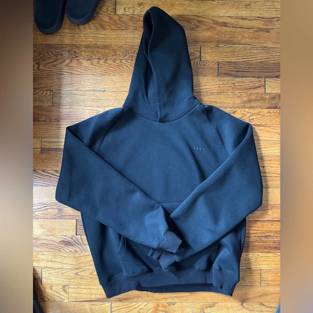 Men Inaka Power Black Hoodie Large
